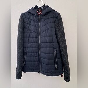 Superdry Mountain Hybrid Hooded Jacket – Men’s M – Black